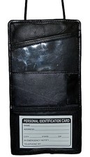 Id, Passport and Boarding Pass Holder New Black