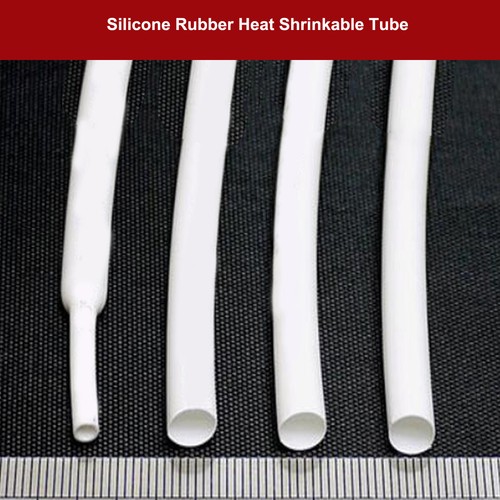 White Flexible Silicone Rubber Heat Shrink Tube Cable Wire Sleeving Sheath 200°C - Afbeelding 1 van 4