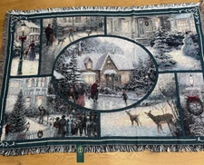 Thomas Kinkade Share the Light and Inspire the Home Throw Blanket 66x44 in NEW