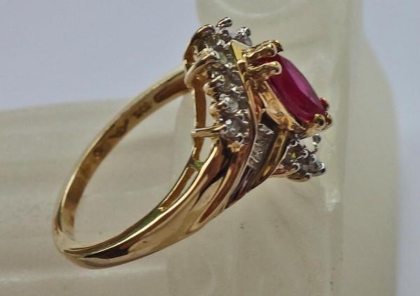 *Ruby ring ring with ruby rubies in aus 417 10kt … - image 9