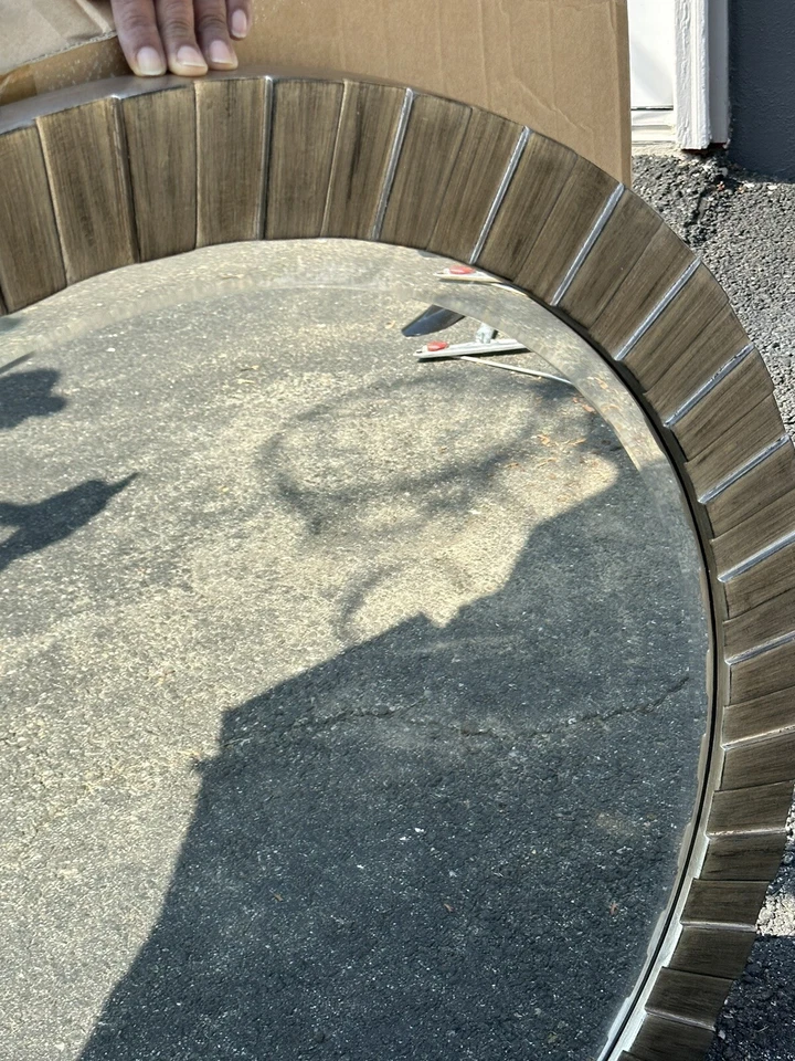 Big 36” Round Grey Gray Decorative Mirror Businesses Hotels Houses -Pickup - Image 4 of 4