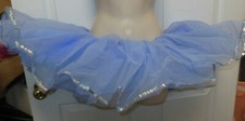 4 LAYER Graduated ORGANDY TUTU SILVER SEQUIN Periwinkle Blue child sizes XLC