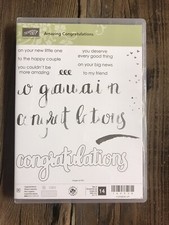 Stampin' UP Amazing Congratulations RETIRED Stamp Set