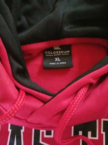 Felpa con cappuccio Texas Tech Red Raiders - Uomo XL - Nero, Rosso Pullover Felpa - Maglione - NUOVO - Foto 2 di 6