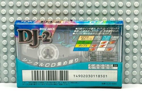 TDK DJ-2 DISC JACK 64 TYPE II 1996 BLANK CASSETTE TAPE (1) (SEALED) - Picture 2 of 3
