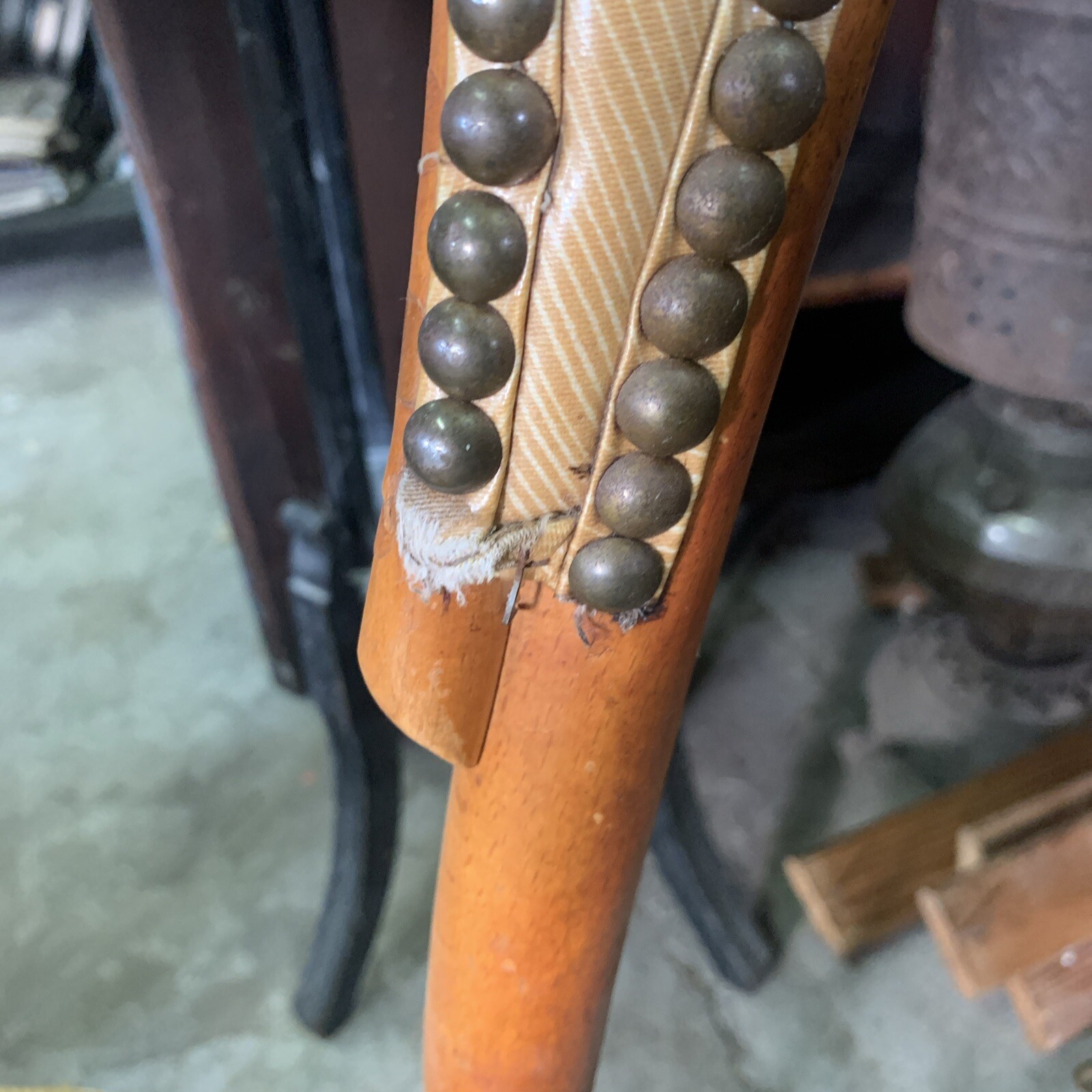 MCM Early Vintage Western Shelby Williams Arm Chair Mid Century Vinyl 1979