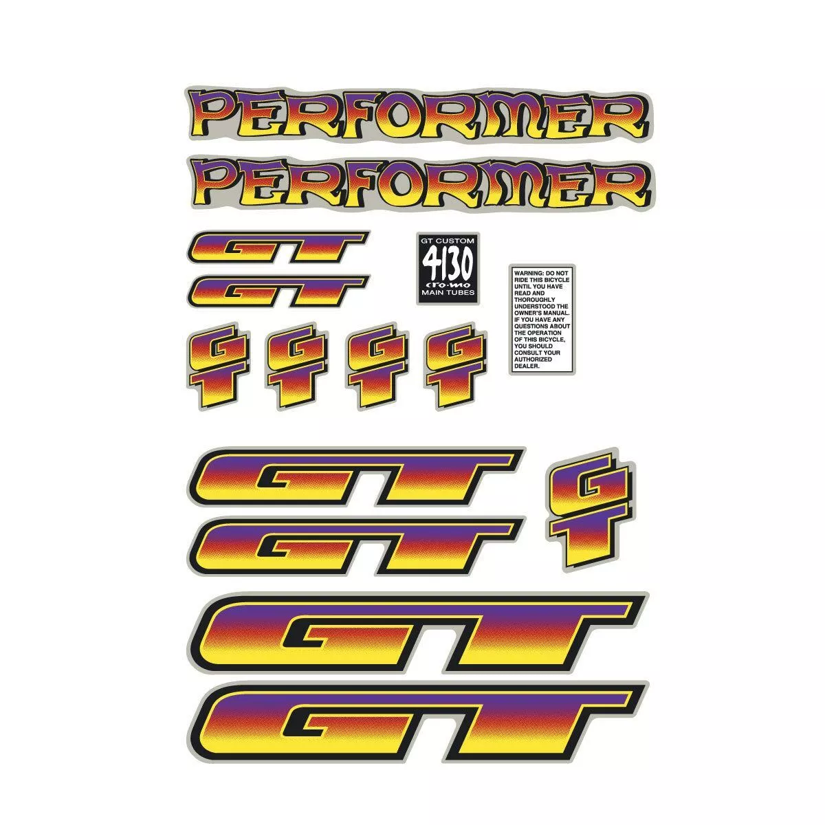 Gt performer decal clearance set
