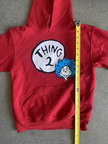 Cat in the Hat THING 2 red hoodie unisex youth sz M - Picture 3 of 5