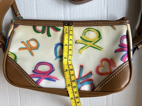 XOXO Shoulder Bag Y2K Early 2000s Women's White & Rainbow Hearts - Picture 8 of 8