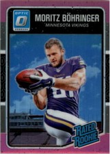 !!!     MORITZ BOHRINGER   OPTIC PINK  REFRACTOR  FOOTBALL  ROOKIE CARD $$ 