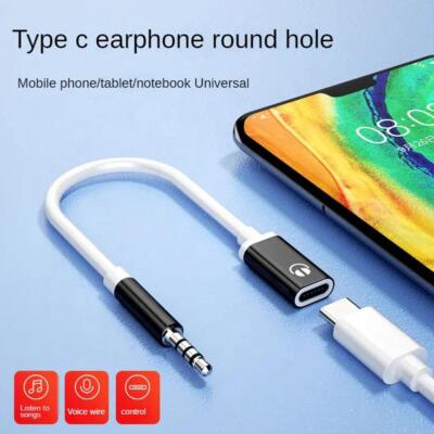 USB3.1 Type C Male To 3.5mm Headphone Earphone Jack Adapter Female U Cable DEH 