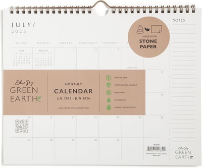 #ad Blue Sky Green Earth 2025 2026 Monthly 11quot; x 8.75quot; Standard Stone 2025 2026 $12.99