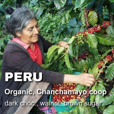 Peru unroasted green coffee beans, Chanchamayo Organic, bird friendly coop, 4lbs