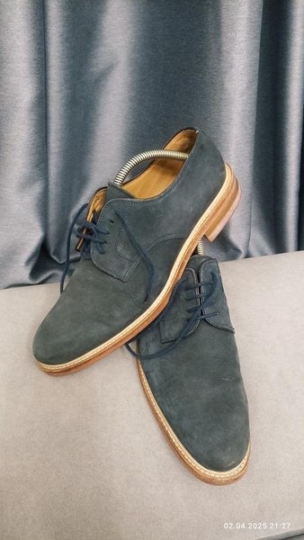 Men Russell & Bromley Heels Navy Leather 45