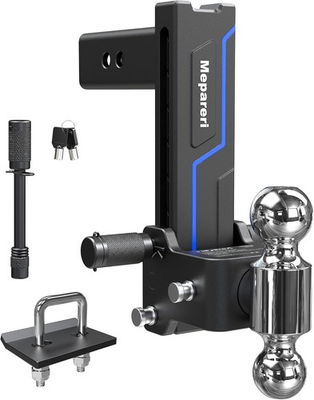 #ad 2.5quot; Receiver 8.5quot; Drop Trailer Hitch Tow Hitch Dual Ball 18000lb StowableDesign $159.99