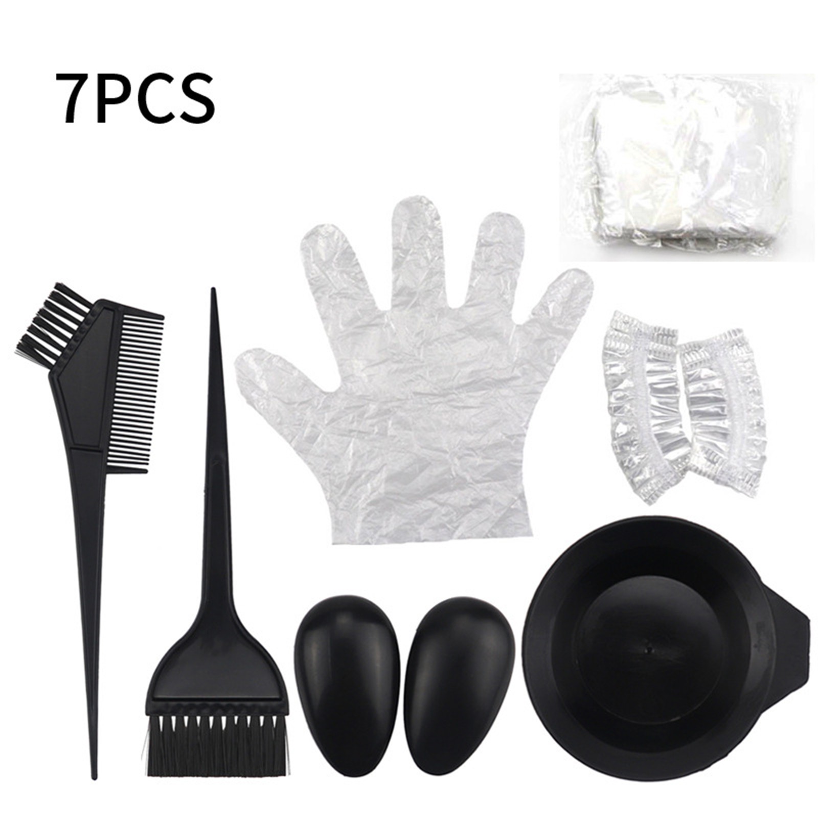 7pcs Mixing Dye Kit Hair Dyeing Brushes Tint Comb Mixing Bowl Ear ¦