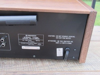 EXCELLENT VINTAGE PIONEER TX-6800 AM FM STEREO TUNER TX6800 TX