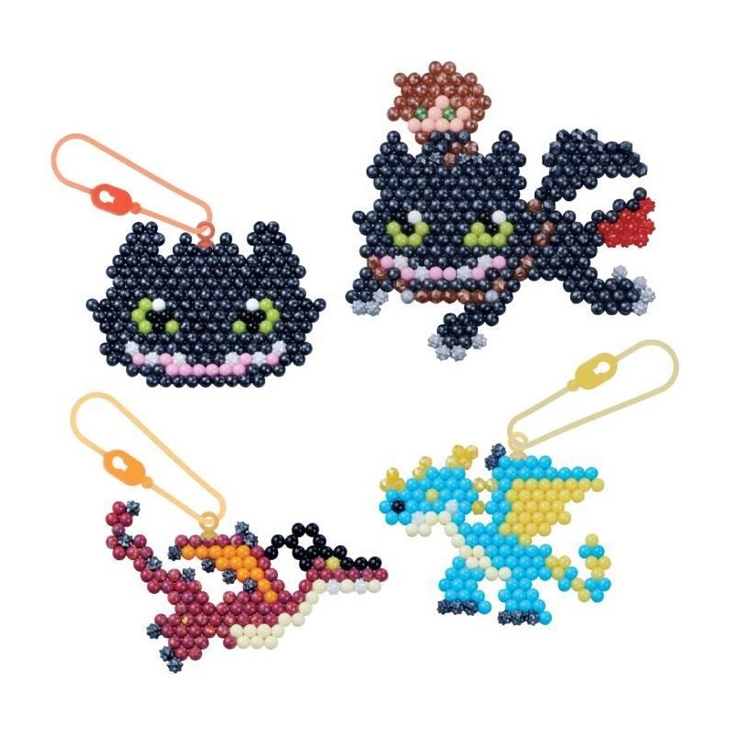 Aquabeads dragons kit perles plastique sans repassage pour developper la motricite fine
