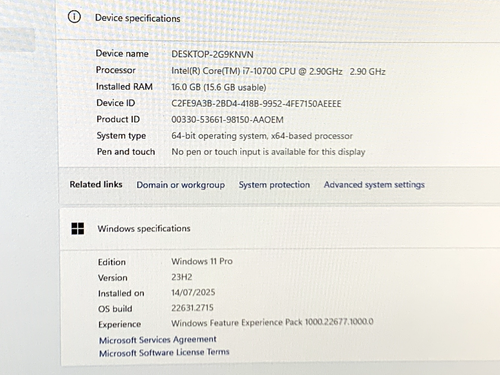 Thinkcentre M70a All-in-One with Intel Core i7 10th Gen, 16GB 512SSD, Win 11 Pro - Afbeelding 5 van 12