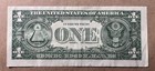 $1.00 One Dollar Bill 2021 Miscut/Misaligned Top and Sides Quad 8888 Header — photo 5