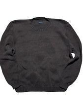 Polo Ralph Lauren Cotton Sweater Mens Large Gray Pony Crewneck Knit