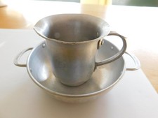 vtg Children's aluminum Creamer 1920's Italy Creative Playthings  porridge bowl