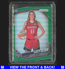 Lucy Olsen 2025 Panini Prizm WNBA Green Variation Prizm RC WA Mystics 145