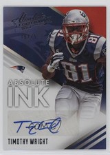 2014 Panini Absolute Ink Spectrum Silver 16/75 Timothy Wright #AB-TWR Auto 8cg