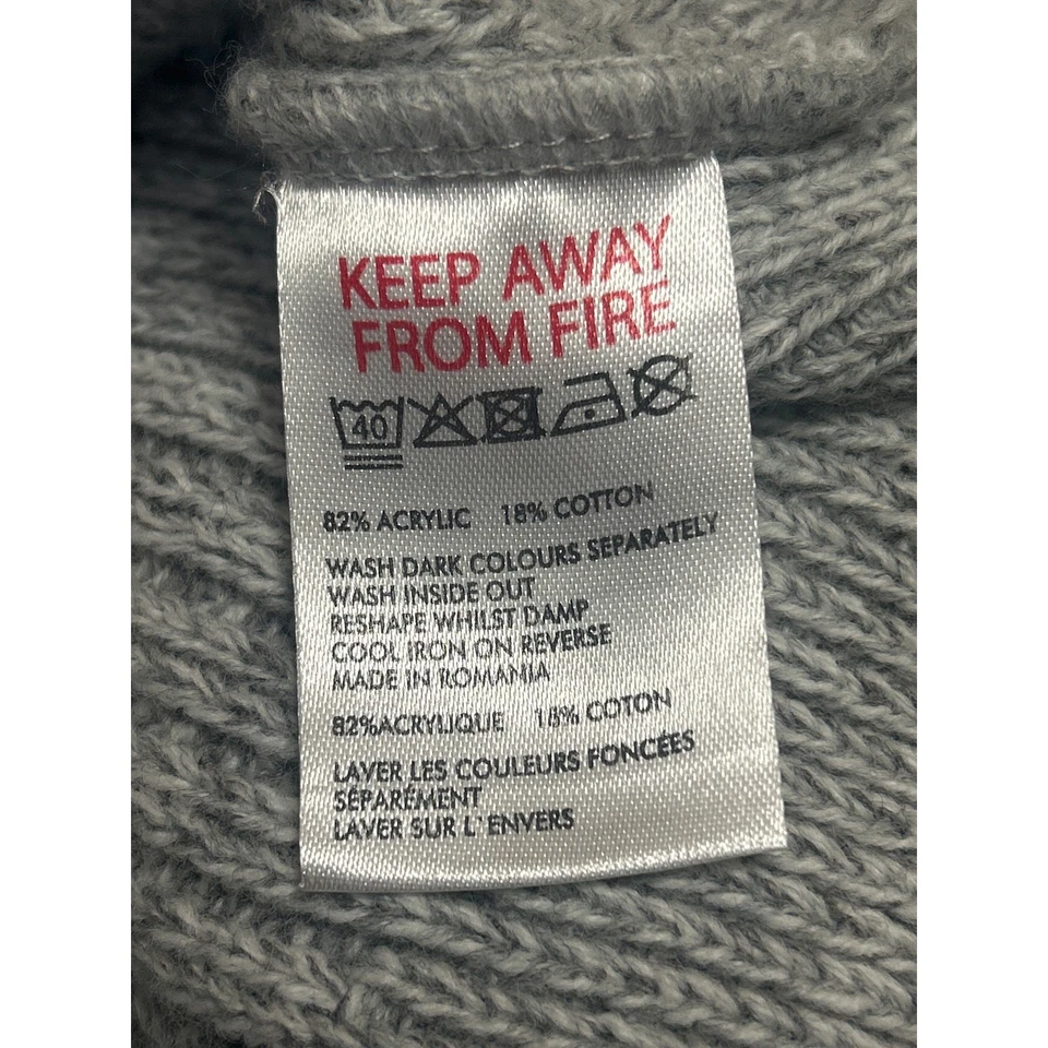 Suéter Top Urban Outfitters Gris Manga Larga Acanalado Tejido Crew Recortado Talla XS Foto 4 de 4