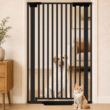 New 51'' Extra Tall Cat Gate Barrier for Doorways Hallways, Pressure Mounted Pet