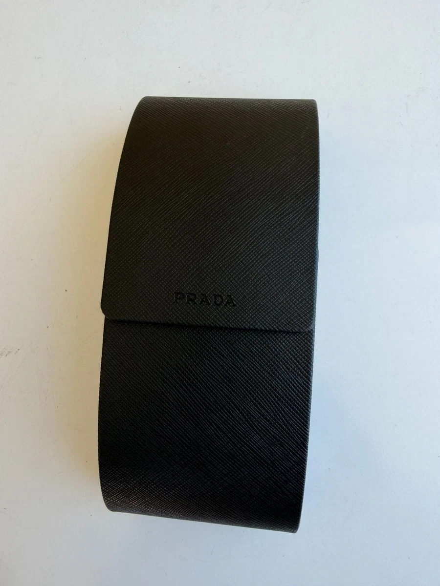 Prada black Saffiano leather eyeglasses or sunglasses hard case EMPTY Prada Saffiano Soft Leather Case for Eyeglasses Sunglasses w  main image 4