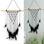  Einfaches Design Federschmuck Makramee Woven Wandbehang Chic Böhmische Heimat