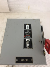 GE THN3361 30 AMP 600 VOLT 3 PHASE NON-FUSIBLE INDOOR DISCONNECT..D-2163