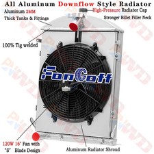 Aluminum 3 Row Radiator Shroud Fan For Ford Model Aa Heavy Duty Mt 1930-1931