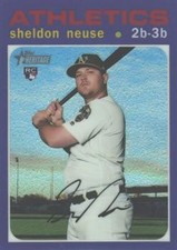 2020 Topps Heritage #THC-539 Sheldon Neuse Chrome Purple Refractor