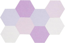 8 Pcs Hexagon Felt Bulletin Board Tiles, Self Adhesive Felt Pin Board Wall Tiles