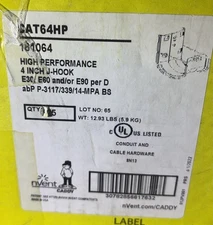 nVent Caddy 4” J-Hooks (CAT64HP) Box of 25 NIW 150 ea/obo