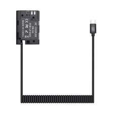 DR-E6 DC Coupler USB-C to LP-E6 Dummy Battery Power Adapter for Canon 80D Type C