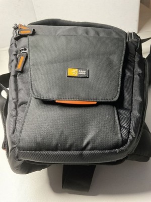 case logic camera bag sling padded black/orange 11''x 10'' with straps SLR