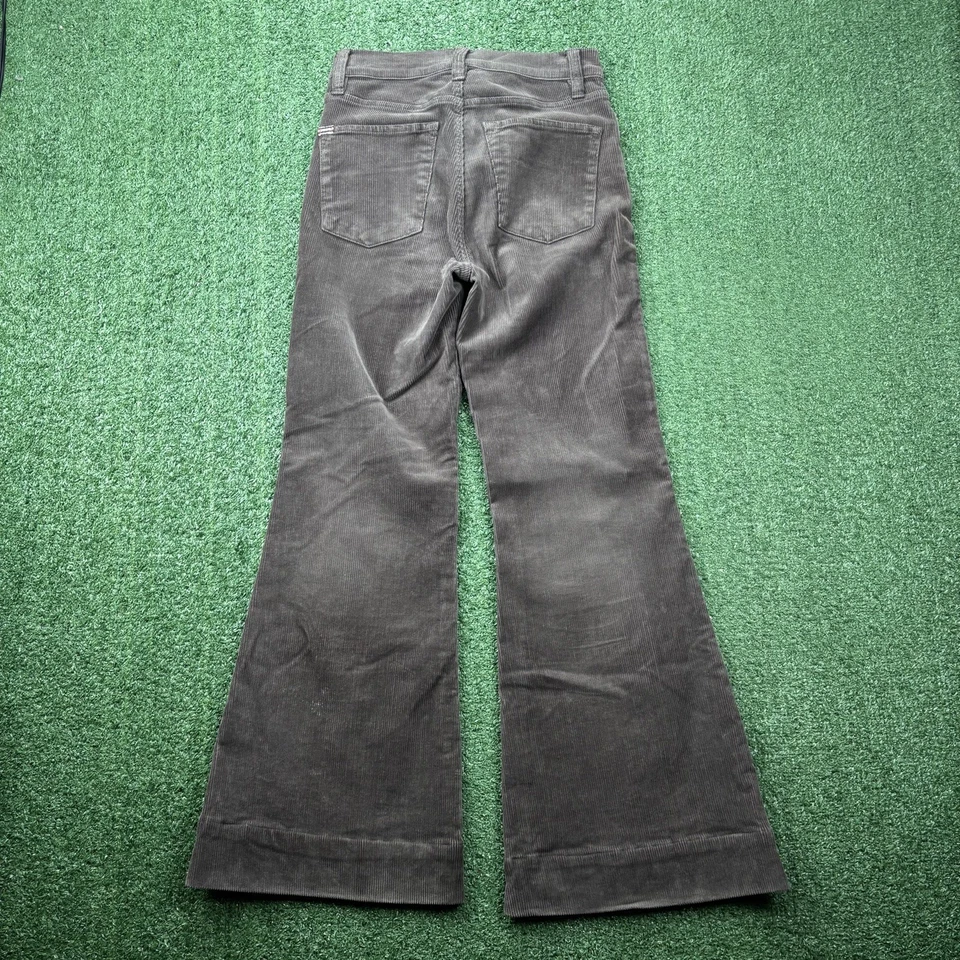 Pantalones Alice + Olivia Mujer Algodón Pana Tiro Alto Pierna Acampanada Marrón Talla 26 Foto 3 de 4