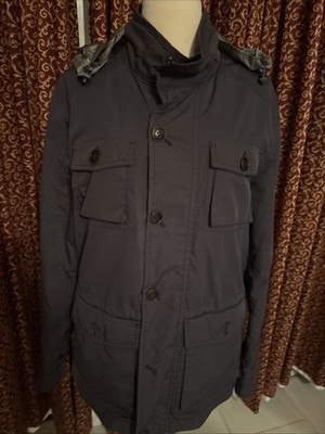 ADHOC Men s Jacket Men's Medium Black/Blue Full Zip Long Sleeve Polyester New