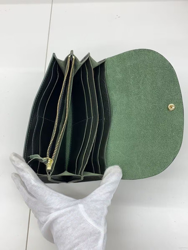 RafiCaro Long Geldbörse Leder Grün Uni Damen - Bild 3 von 8