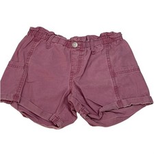 Abercrombie Kids Pink High Rise Paperbag Waist Shorts Beach Vacation Girls 9/10