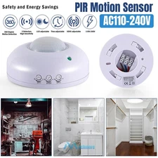 110V Infrared Sensor Detector Light Switch Body Motion Inductor TIME SENS LUX