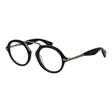 Yohji Yamamoto YO-1035530 Men Black Optical Frame Plastic Solid Round Eyeglasses