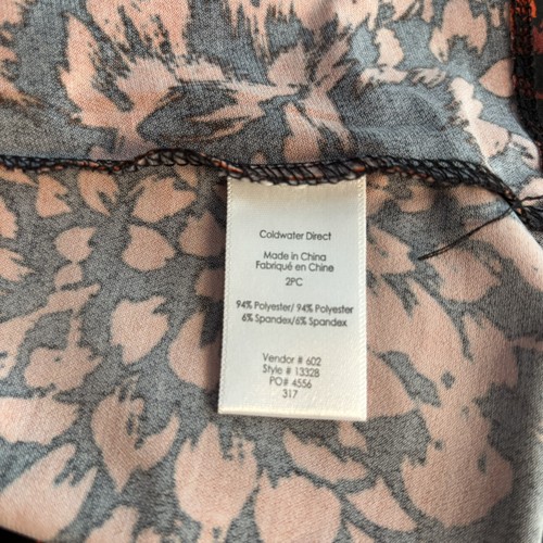 Coldwater Creek Women's SZ L Blouse Floral Open Front Slinky Stretch Cardigan - Picture 6 of 6