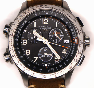Hamilton H779120 Khaki Aviation X-Wind GMT Chrono Quartz 46mm Watch.