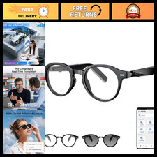 AI Smart Glasses with Photochromic Lenses & Bluetooth Translation Feature