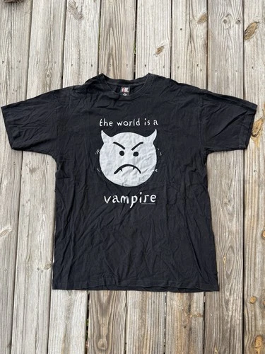 Smashing Pumpkins T Shirt XL Black The World Is 1990s vintage concert t-shirt, vintage, size XL, single stitch, B+ condition