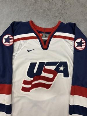 Nike Team USA Authentic White 1998 Olympic Hockey Jersey - Size